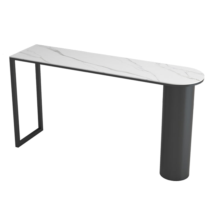 Minimalism Bar Table 42-inch Height Stone Top and Metal Base Bistro Table