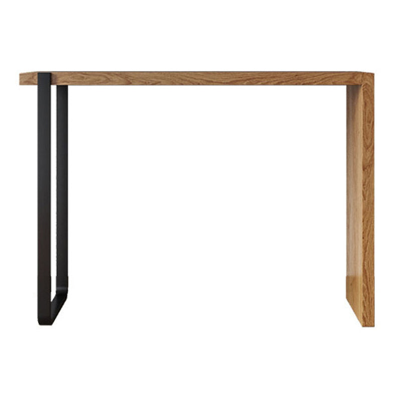 Rectangle Bar Dining Table Contemporary Wood Bar Table with Sled Base