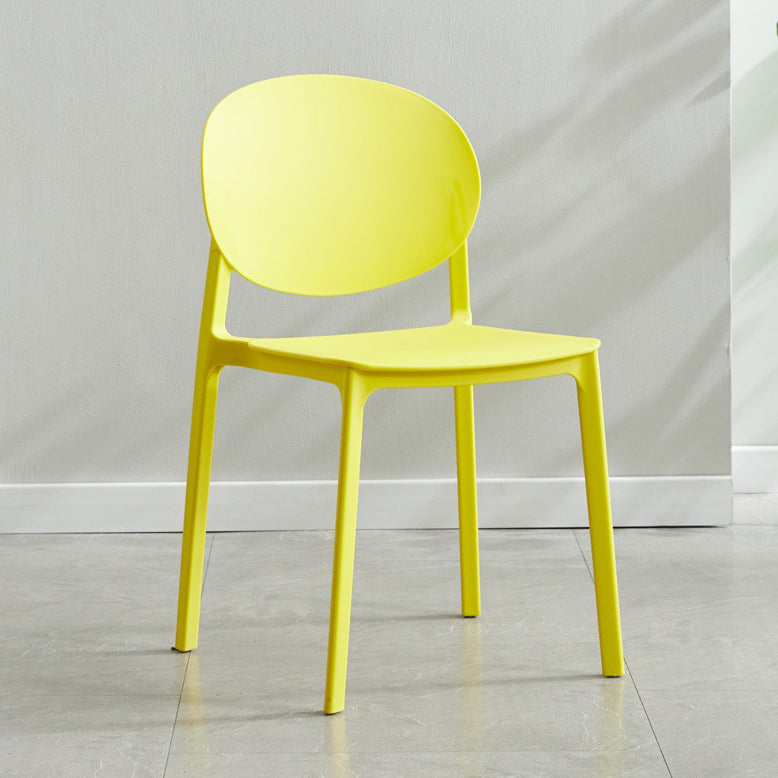 Scandinavian Plastic Side Chair Stackable Kitchen Dining Room Chair