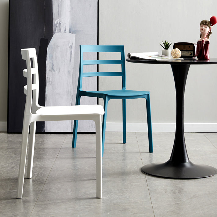 Scandinavian Plastic Side Chair Stackable Kitchen Dining Room Chair