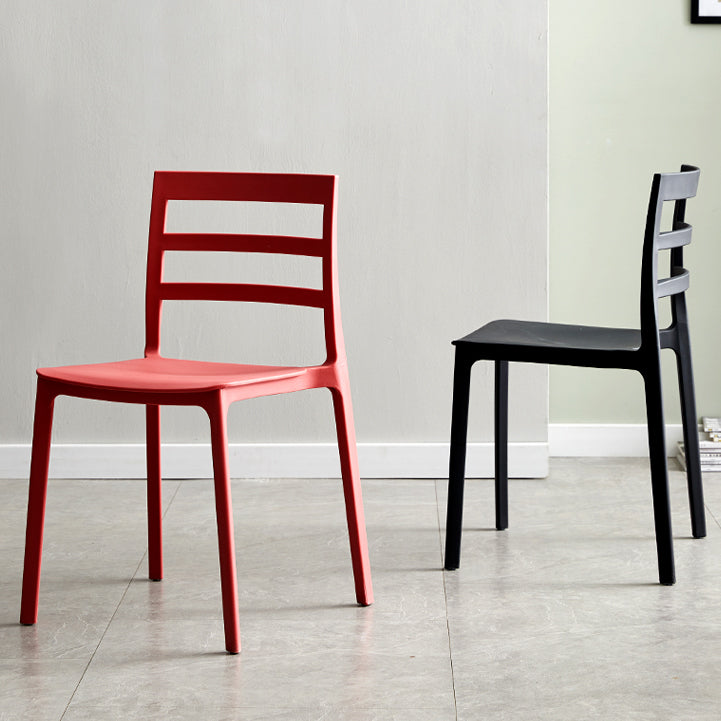 Scandinavian Plastic Side Chair Stackable Kitchen Dining Room Chair