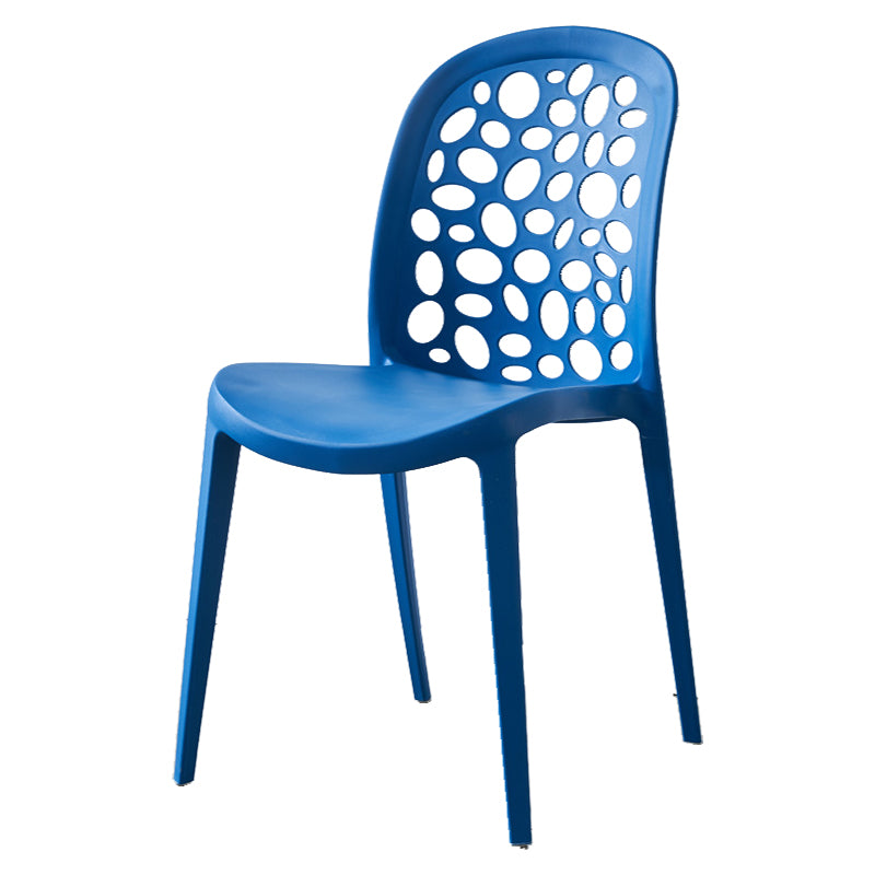 Scandinavian Plastic Side Chair Open Back Kitchen Dining Room Chair