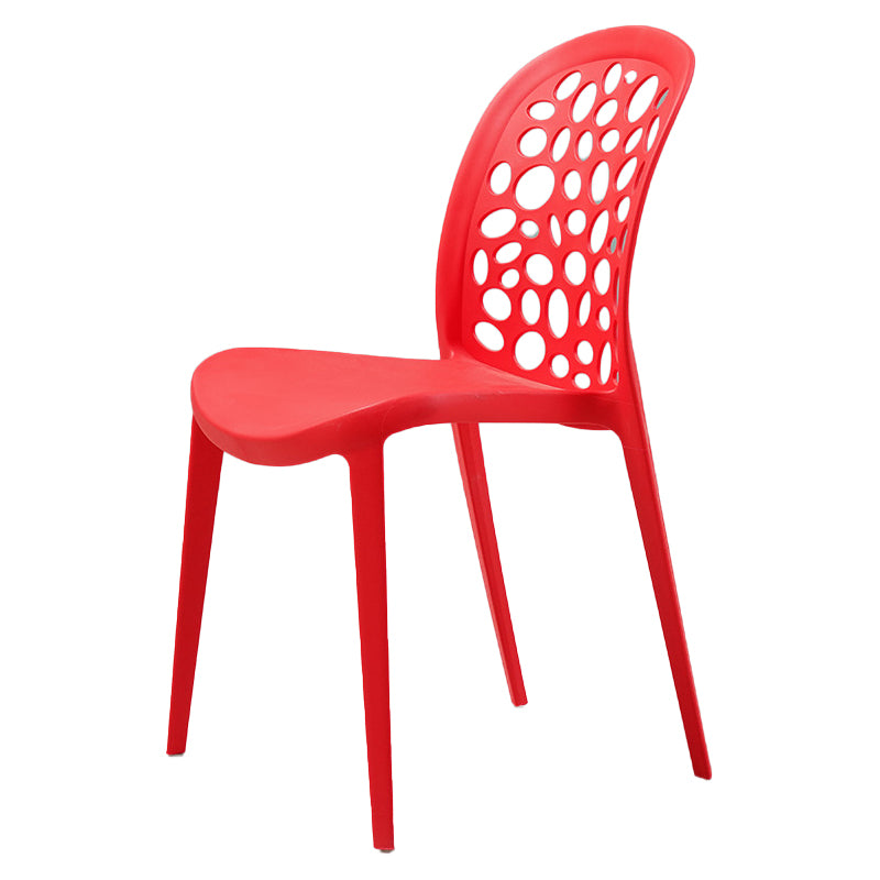 Scandinavian Plastic Side Chair Open Back Kitchen Dining Room Chair