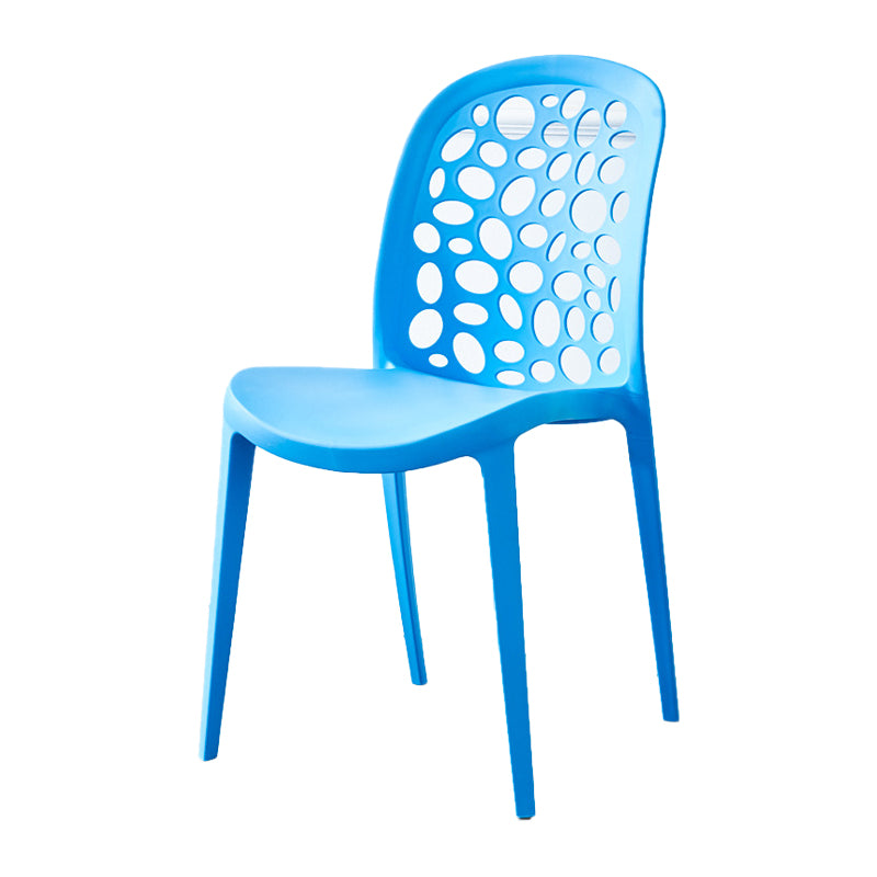 Scandinavian Plastic Side Chair Open Back Kitchen Dining Room Chair