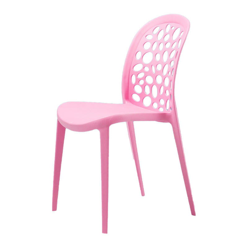 Scandinavian Plastic Side Chair Open Back Kitchen Dining Room Chair