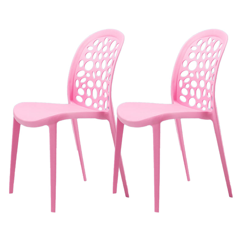 Scandinavian Plastic Side Chair Open Back Kitchen Dining Room Chair