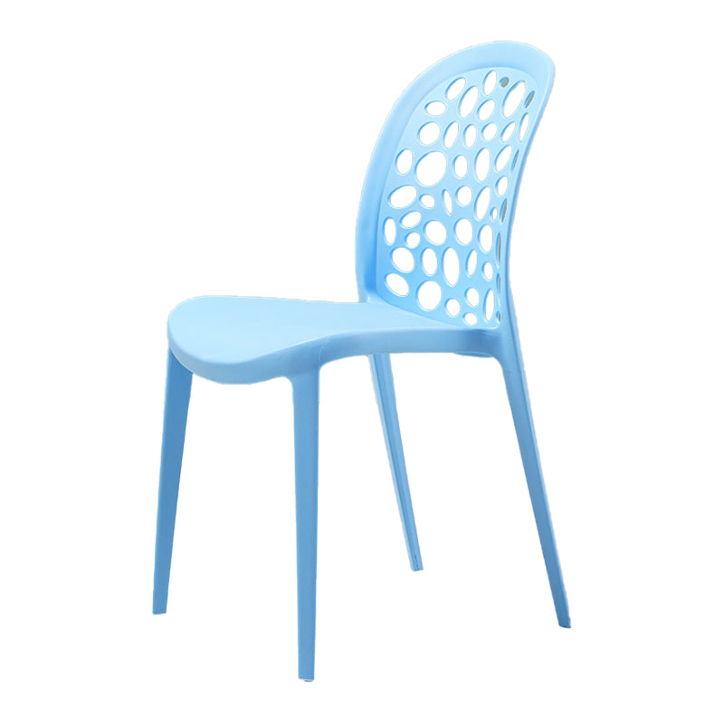 Scandinavian Plastic Side Chair Open Back Kitchen Dining Room Chair