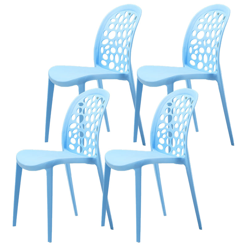 Scandinavian Plastic Side Chair Open Back Kitchen Dining Room Chair