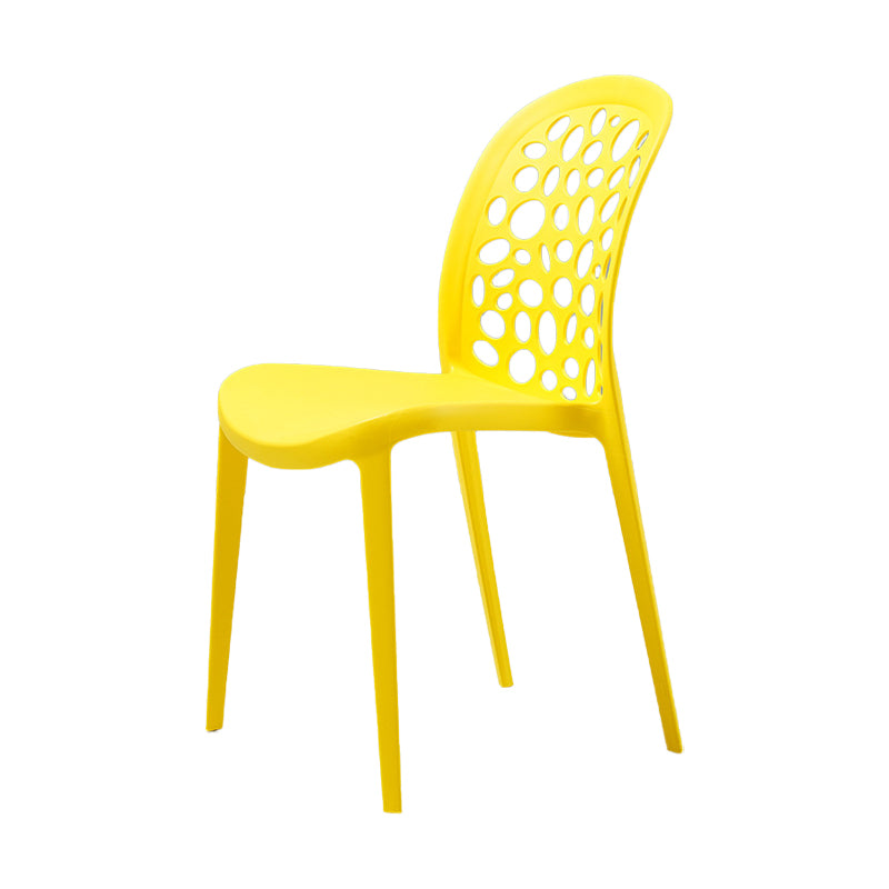 Scandinavian Plastic Side Chair Open Back Kitchen Dining Room Chair