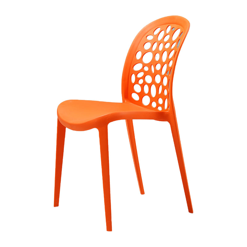 Scandinavian Plastic Side Chair Open Back Kitchen Dining Room Chair