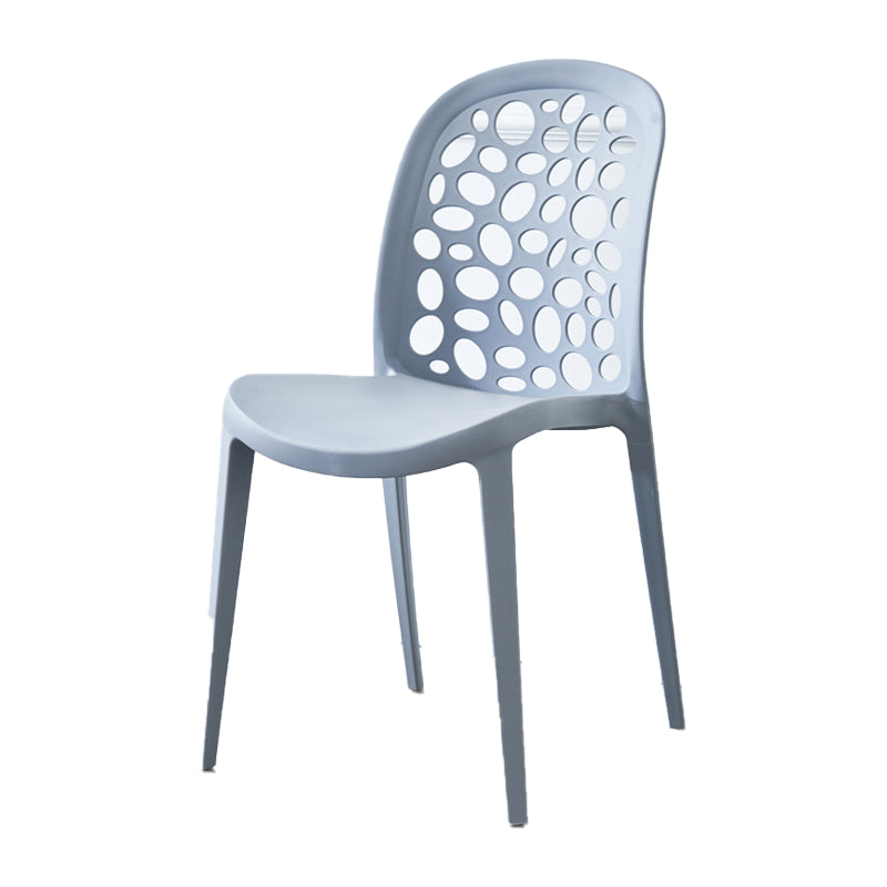 Scandinavian Plastic Side Chair Open Back Kitchen Dining Room Chair