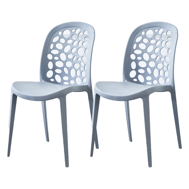 Scandinavian Plastic Side Chair Open Back Kitchen Dining Room Chair