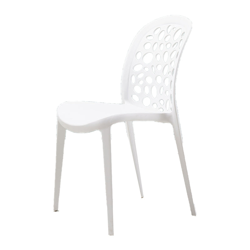 Scandinavian Plastic Side Chair Open Back Kitchen Dining Room Chair