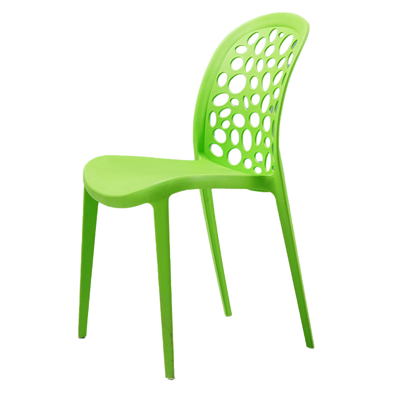 Scandinavian Plastic Side Chair Open Back Kitchen Dining Room Chair