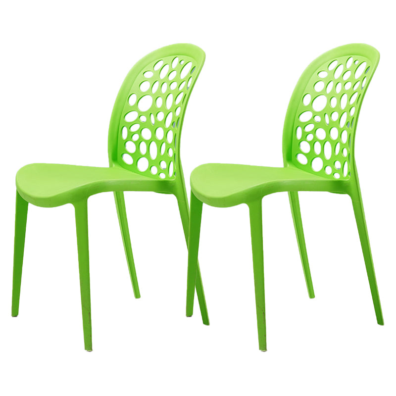 Scandinavian Plastic Side Chair Open Back Kitchen Dining Room Chair