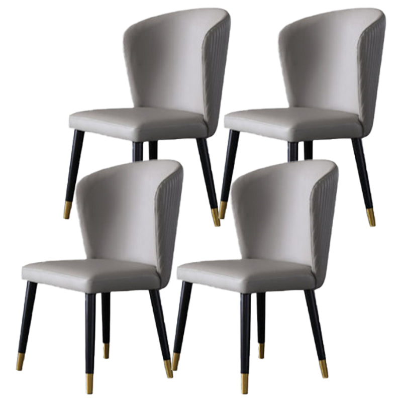 Armless Dining Chairs Nordic Kitchen Side Chairs for Dining Room