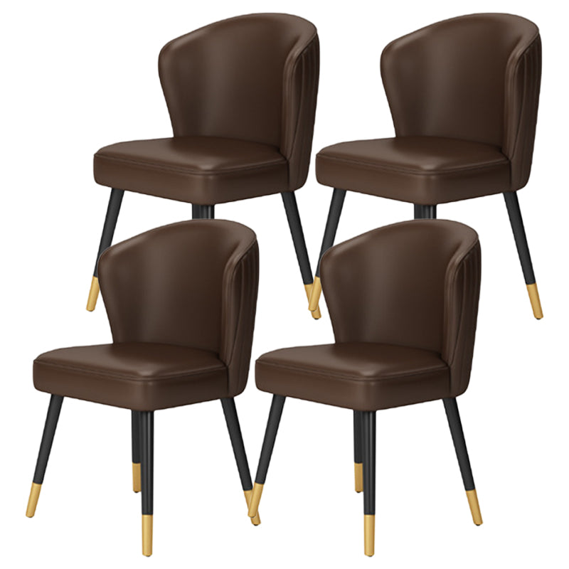 Armless Dining Chairs Nordic Kitchen Side Chairs for Dining Room