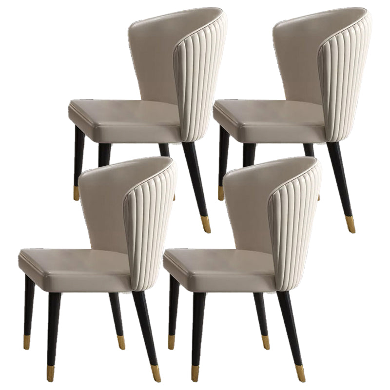 Armless Dining Chairs Nordic Kitchen Side Chairs for Dining Room