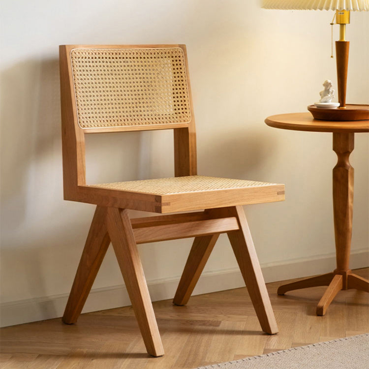 Armless Dining Chairs Modern Style Solid Wood Side Chairs for Dining Room