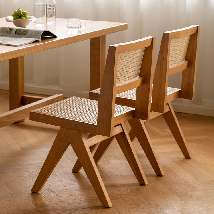 Armless Dining Chairs Modern Style Solid Wood Side Chairs for Dining Room