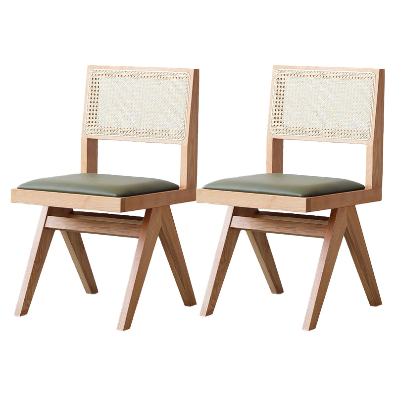 Armless Dining Chairs Modern Style Solid Wood Side Chairs for Dining Room