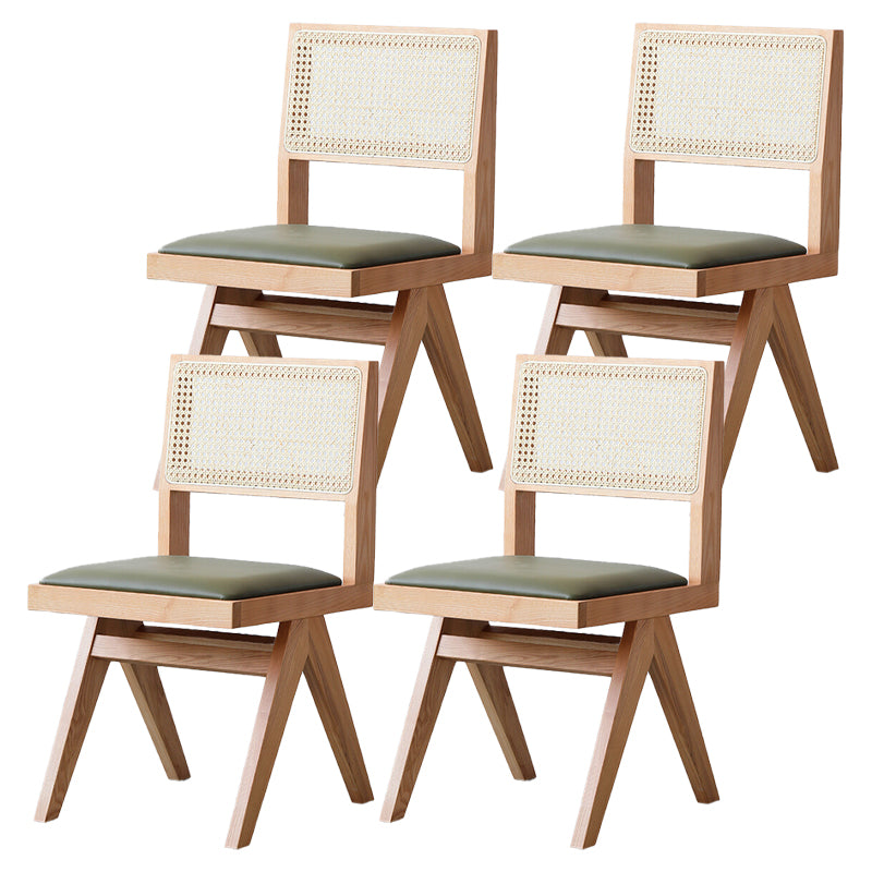 Armless Dining Chairs Modern Style Solid Wood Side Chairs for Dining Room