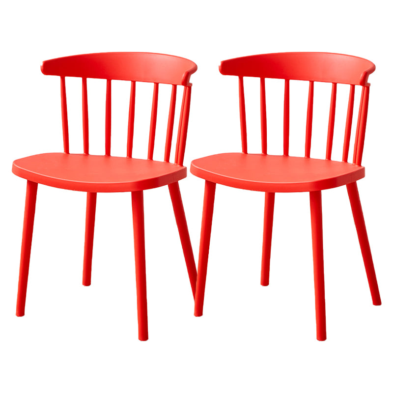 Plastic Scandinavian Side Chair Windsor Back Indoor-Outdoor Chair