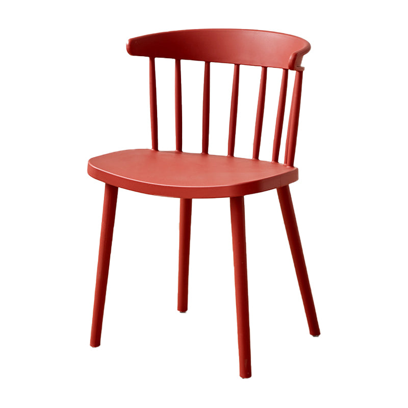 Plastic Scandinavian Side Chair Windsor Back Indoor-Outdoor Chair