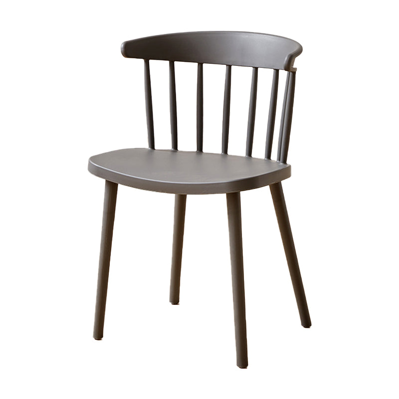 Plastic Scandinavian Side Chair Windsor Back Indoor-Outdoor Chair