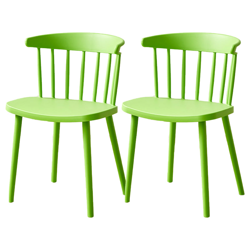 Plastic Scandinavian Side Chair Windsor Back Indoor-Outdoor Chair