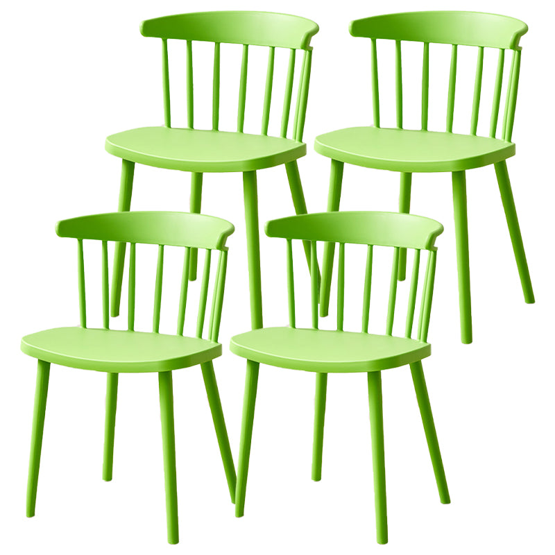 Plastic Scandinavian Side Chair Windsor Back Indoor-Outdoor Chair