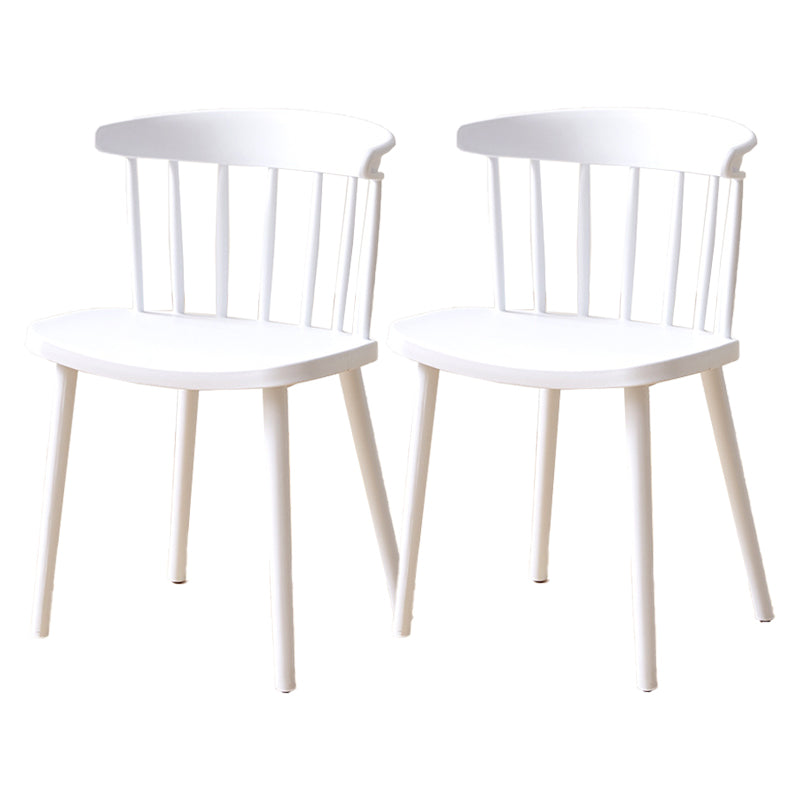 Plastic Scandinavian Side Chair Windsor Back Indoor-Outdoor Chair