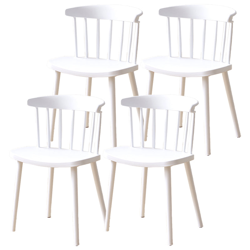 Plastic Scandinavian Side Chair Windsor Back Indoor-Outdoor Chair