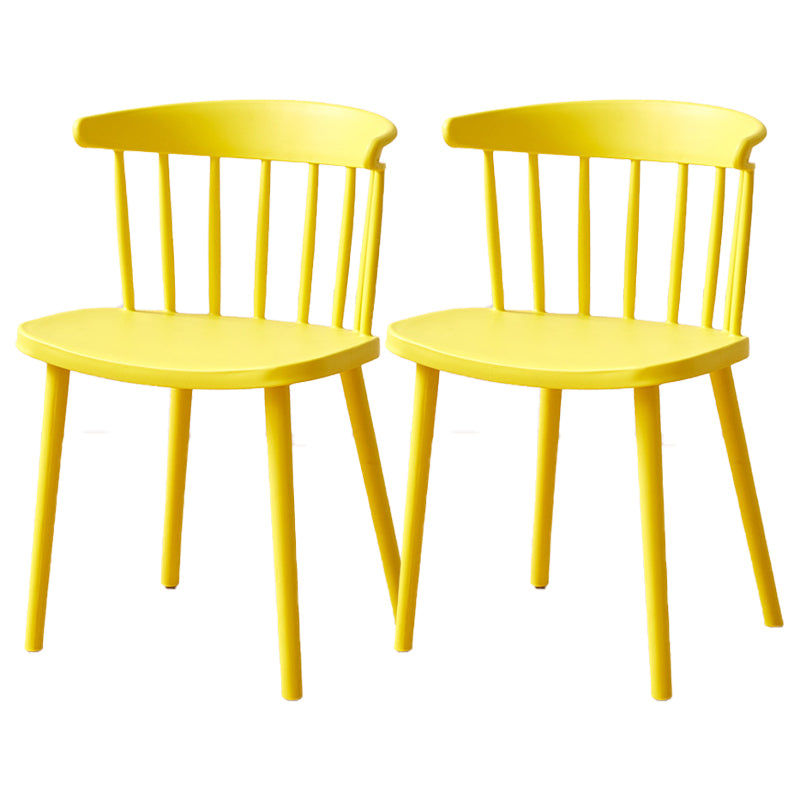 Plastic Scandinavian Side Chair Windsor Back Indoor-Outdoor Chair