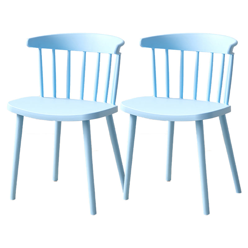 Plastic Scandinavian Side Chair Windsor Back Indoor-Outdoor Chair