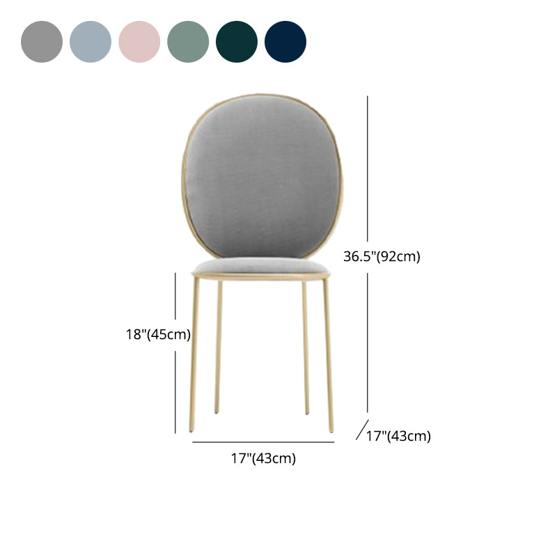 Glam Style Dining Chair Upholstered King Louis Back Dining Chair for Home