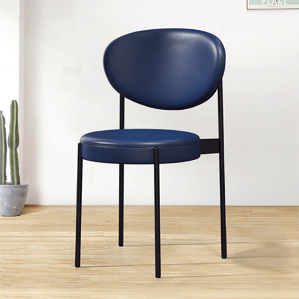 PU Leather Side Chair Modern Style Open Back Dining Side Chair for Indoor