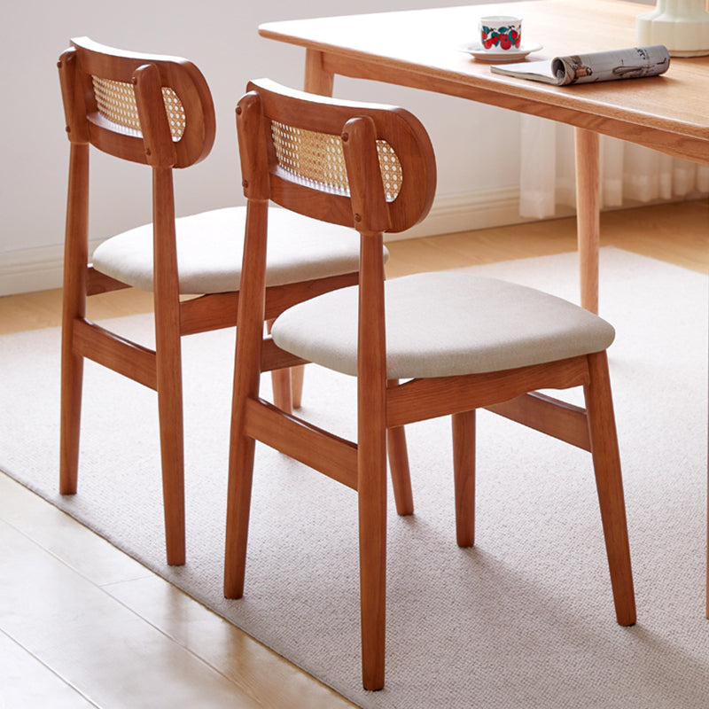 Dining Room Side Chairs Modern Solid Wood Open Back Dining Side Chair