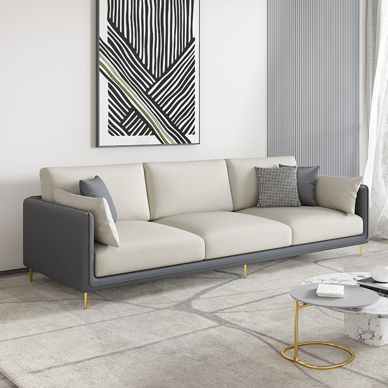 Square Arm Sofa with Sponge Cushion Modern for Living Room, Apartment