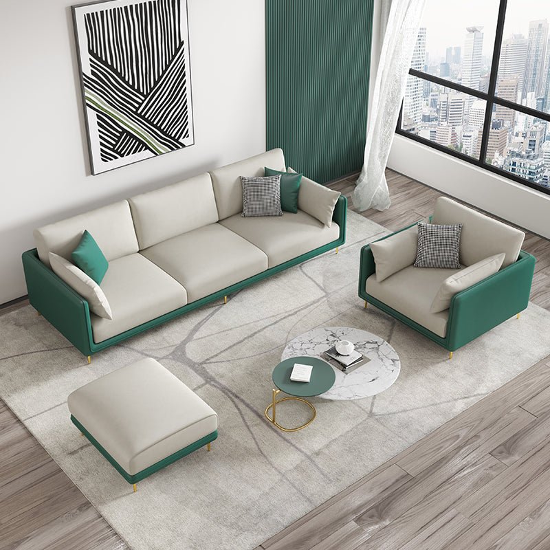 Square Arm Sofa with Sponge Cushion Modern for Living Room, Apartment