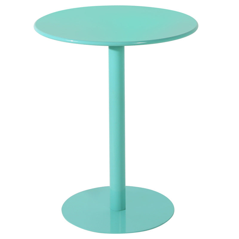 Pedestal Base Design Cocktail Table Multi-color Selection of Round Metal Coffee Table