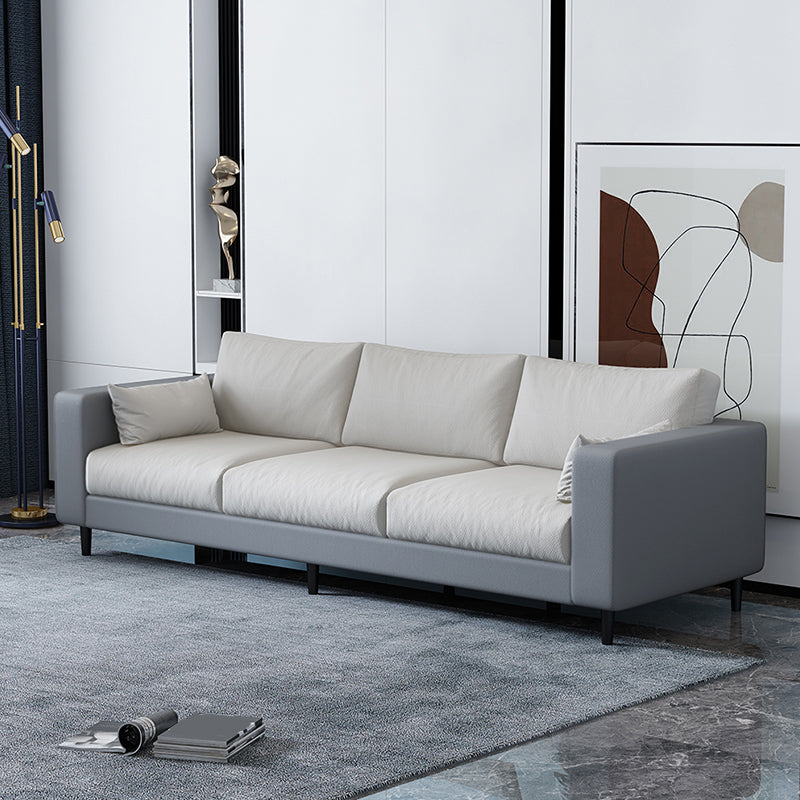 29.53"H Linen Square Arm Modern Sofa with Loose Back for Living Room, Apartment