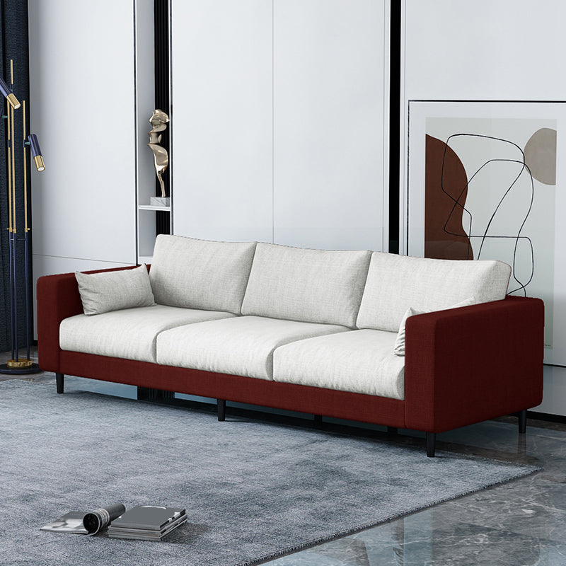 29.53"H Linen Square Arm Modern Sofa with Loose Back for Living Room, Apartment