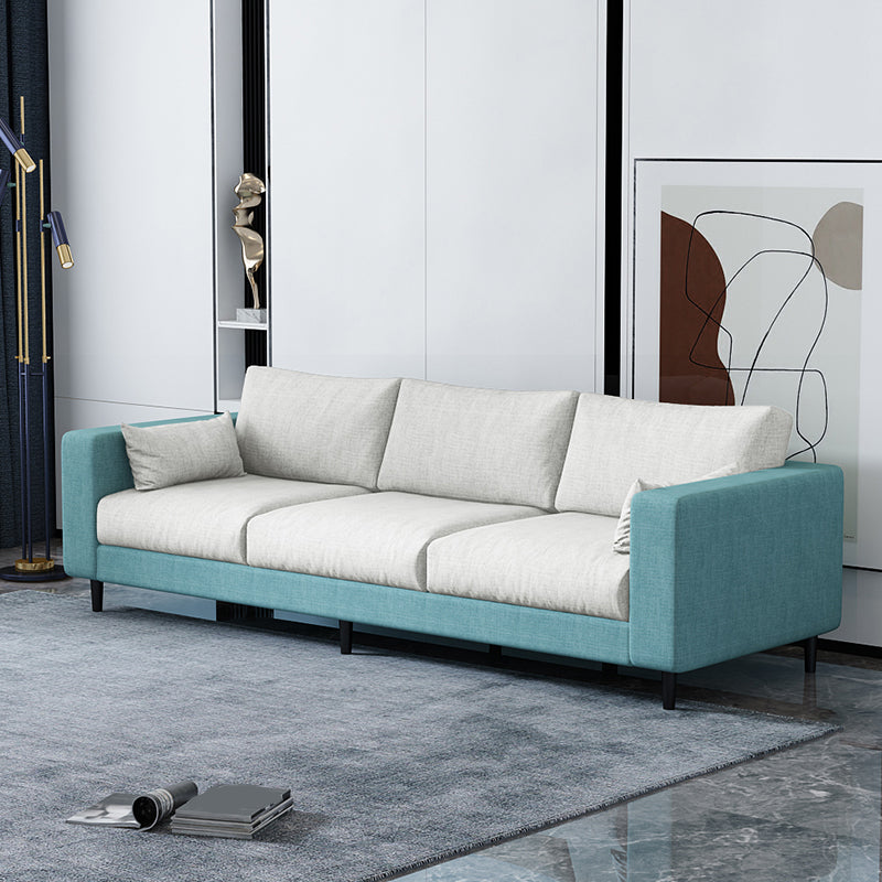 29.53"H Linen Square Arm Modern Sofa with Loose Back for Living Room, Apartment