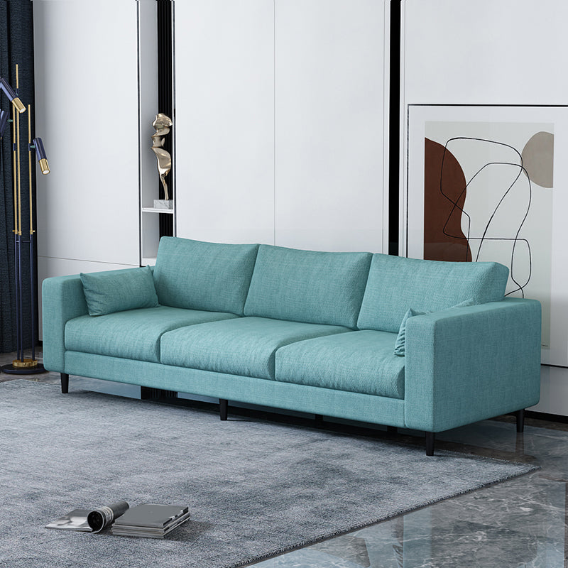 29.53"H Linen Square Arm Modern Sofa with Loose Back for Living Room, Apartment