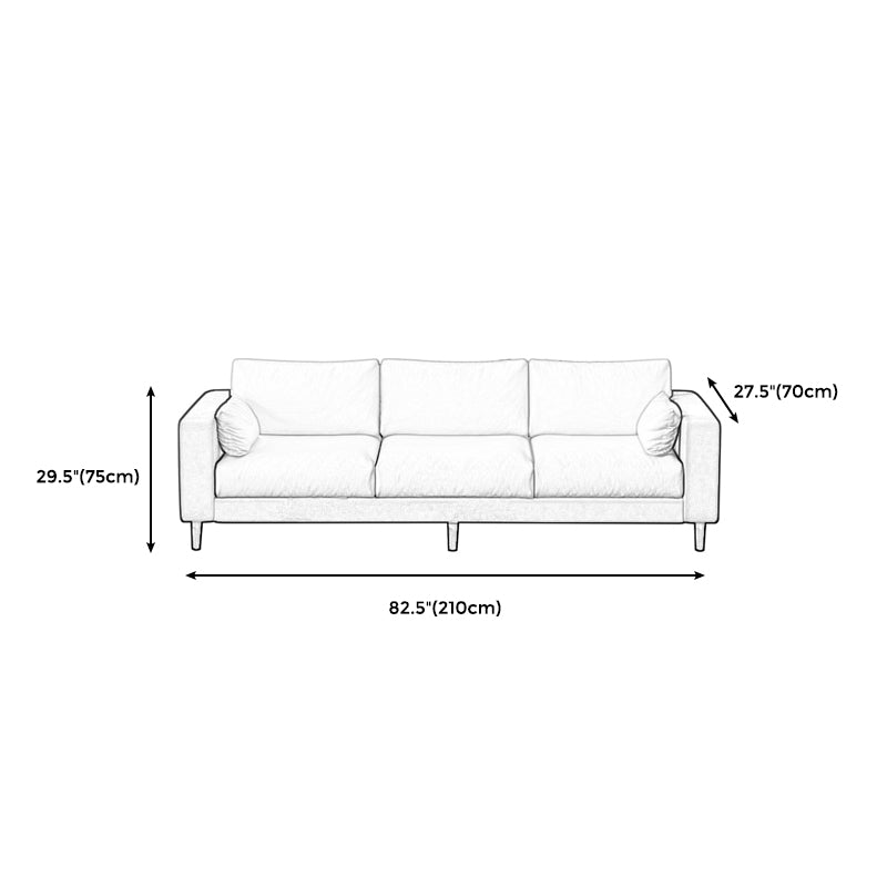 29.53"H Linen Square Arm Modern Sofa with Loose Back for Living Room, Apartment