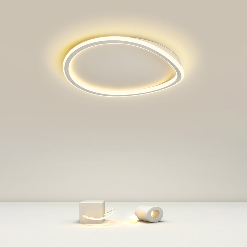 Nordic Circle Ceiling Light Metal LED Flush Mount Light for Living Room