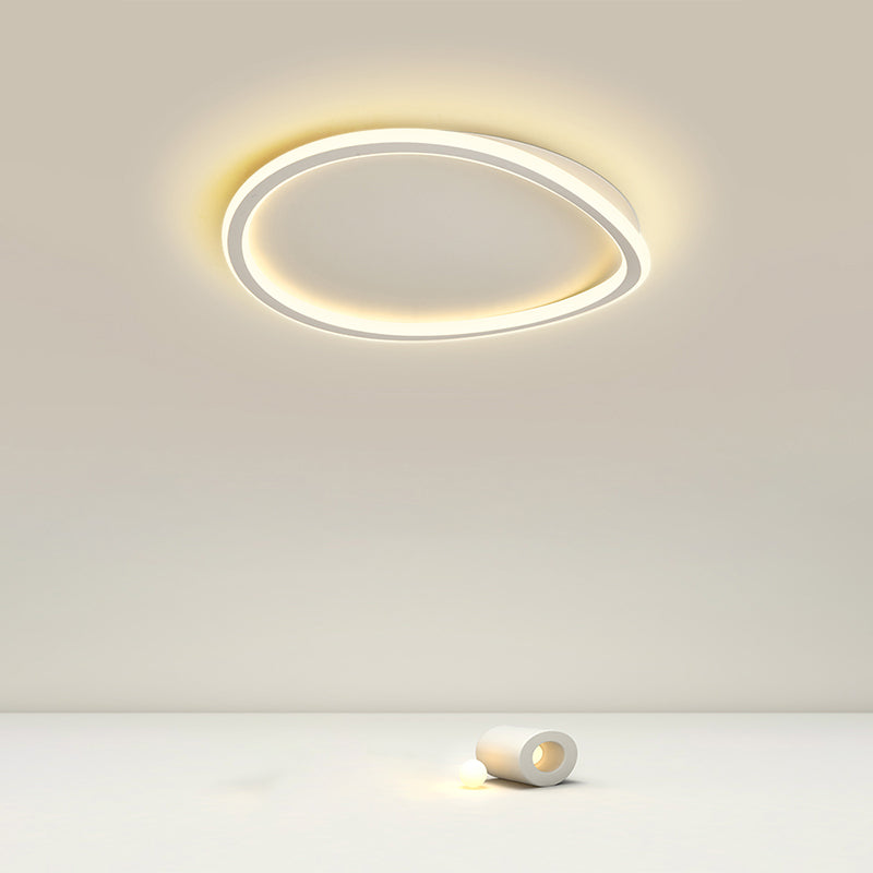 Nordic Circle Ceiling Light Metal LED Flush Mount Light for Living Room