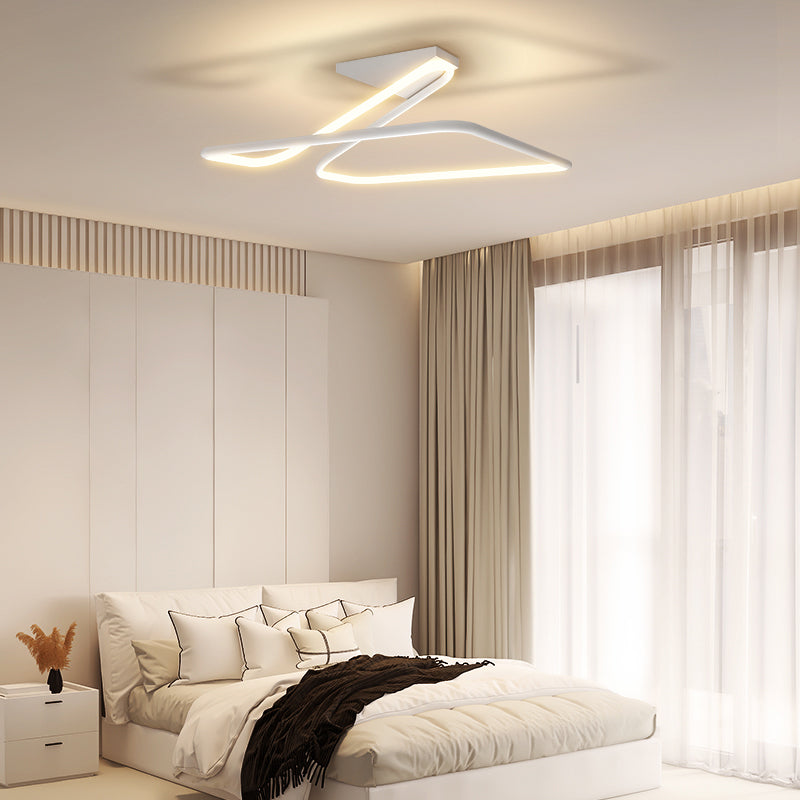 Contemporary Metal Ceiling Light Square LED Flush Mount Light for Bedroom