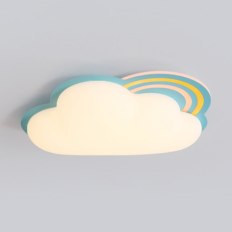 Metal Cloud Shape Flush Mount Light Lovely Style Ceiling Light for Kid's Room